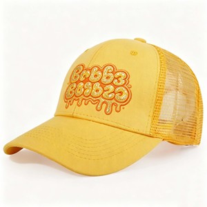 Casquette de camionneur en maille personnalisable avec broderie, 6 panneaux, en velours gaufré, fermeture snapback, design vierge, pour adulte, mode et sport - Product Image 1