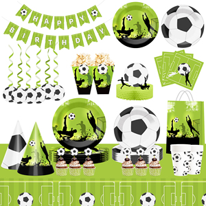 Juego de Platos de Papel para Fiesta de Fútbol DAMAI, Vajilla Desechable para Fiestas Deportivas, Decoraciones de Cumpleaños, 100 Piezas, Diseño de Dibujos Animados - Product Image 3