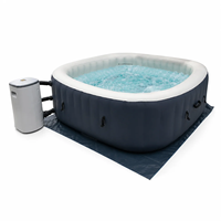 Bain à remous en PVC personnalisé OEM avec fonction de massage par bulles et chauffage, idéal pour la relaxation corporelle, la récupération musculaire, l'utilisation en hôtel, en famille ou lors de fêtes.
