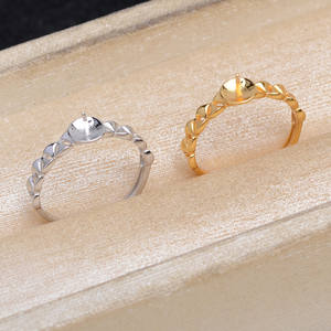 Anillo Abierto de Plata S925 para Joyería de Perlas, Accesorio DIY para Anillos de 9-11 mm, Modelo A6033 - Product Image 3