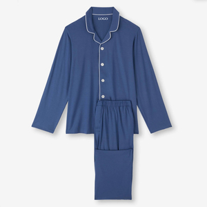 Hongbo Chất lượng cao Cotton Velour ngủ đồ ngủ quần short set cho nam giới OEM Logo đa màu nhiệt cho mùa hè - Product Image 5