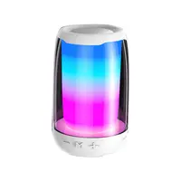 Caixa de som estéreo portátil para festa dj, mini lâmpada colorida ao ar livre sem fio