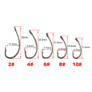 <span class=keywords><strong>HIrisi</strong></span> hameçons de pêche revêtus de PTFE en acier inoxydable à haute teneur en carbone hameçon barbelé avec des accessoires de pêche à la carpe oeil X501 - Product Image 3