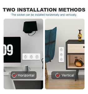 NOVSKI Wand modul Diy Europäischer Standard Weißer Kunststoff rahmen Sockel Lichtsc halter Knopf funktion Kombi-Steckdose TKA - Product Image 3