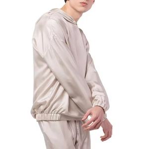Sudadera con Capucha de Seda Unisex de Lujo con Logotipo Personalizado OEM, Sudadera Informal de Manga Larga para Hombre - Product Image 2