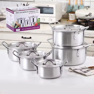 Juego de Ollas de Cocina de Aluminio Fundido de 12 Piezas, Grueso y Resistente, Juego de Utensilios de Cocina Forjados, <span class=keywords><strong>Olla</strong></span> <span class=keywords><strong>Grande</strong></span> para Sopa - Product Image 4