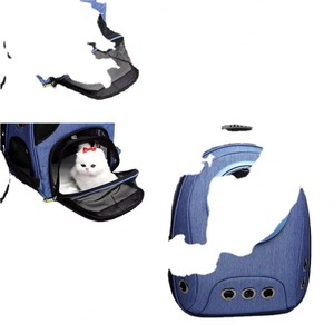 Mochila transportadora de mascotas tipo cápsula espacial Oxford, la más popular de BSCI Factory, para gatos, ideal para fines de semana y actividades al aire libre. - Product Image 1