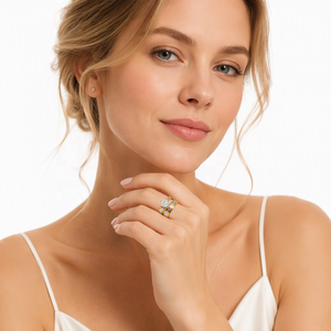 Personalisierte Hochzeitsringe aus Edelstahl Romantische Diamant-Verlobungsringe für Paare - Product Image 6