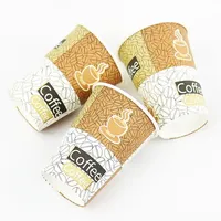 Gobelets à café jetables en papier à paroi simple de 10 oz, écologiques, avec revêtement PE, avec couvercles imprimés personnalisés, marque FABAILONG, origine Anhui