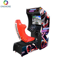 Nouvelle machine de jeu vidéo d'arcade 3D pour enfants, simulateur de conduite de voiture classique américaine, appareil de salle de jeux 32 pouces, version anglaise