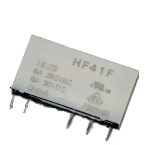 HF41F 24-ZS(555) 012 24VDC 6A 5ピン薄型リレーモジュール、1つはオープン、もう1つはクローズ