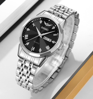 Hot SKMEI hommes 2291 montre à Quartz originale étanche montre-bracelet en acier inoxydable avec semaine lumineuse Date heures mouvement japonais