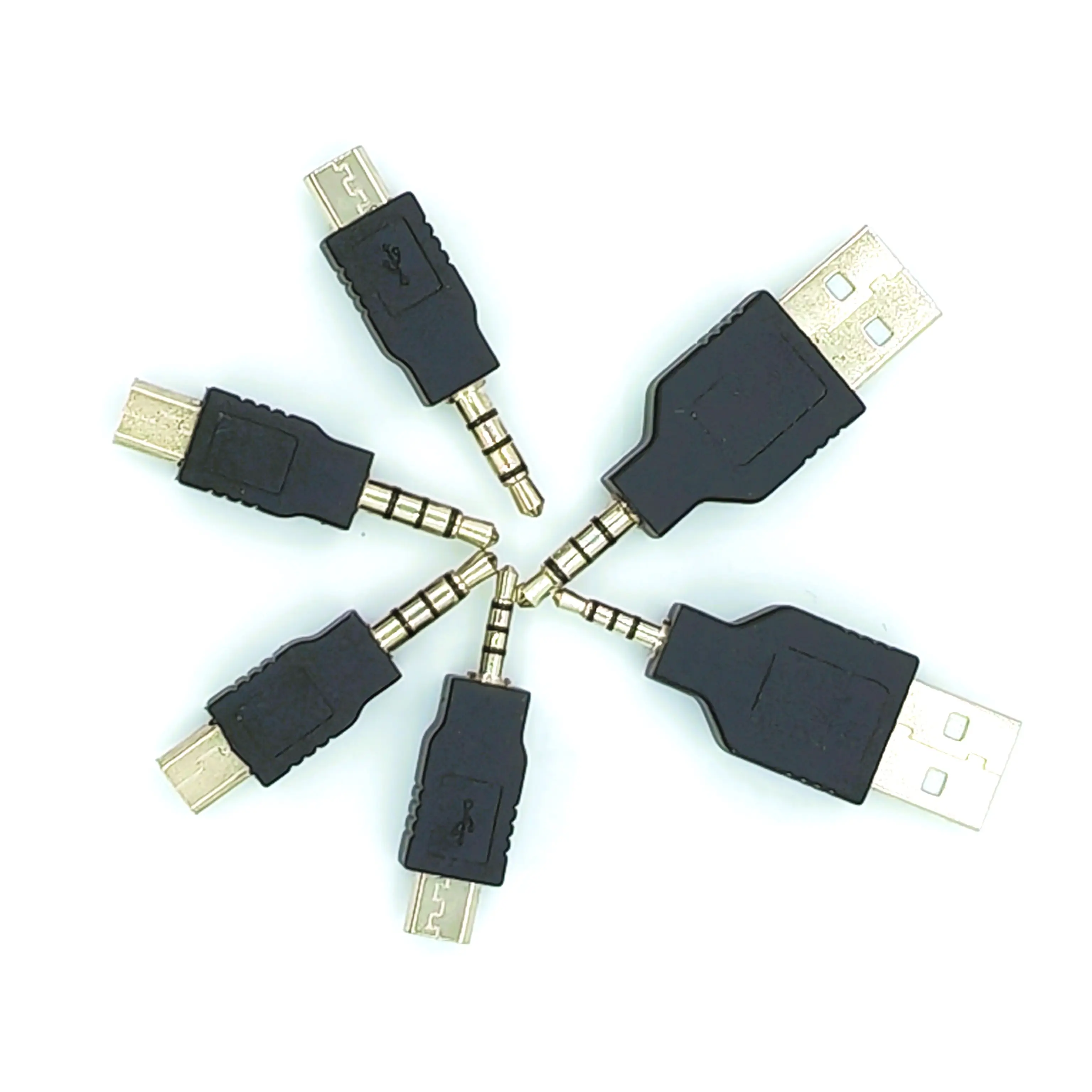 OEM High Quality DC Power Jack Connector USB A to 2.5mm DC Plug to USB Audio Male Connector Data Adapter