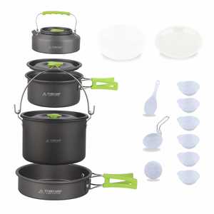 STARCAMP Açık Hava Kampı Metal Tencere Seti <1L Kapasiteli Sofra Takımı ve Tencere Ekipmanları HX-CK08 - Product Image 3