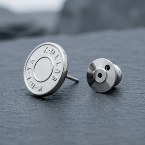 AA0143 Fashion No Sewing Perfect <b>button</b> |Round Metal Shank <b>Button</b> With Embossed Logo Nickel-Free Classic Style Circular Pattern - Product Image 3