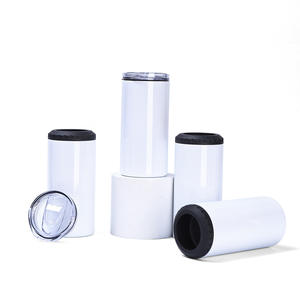 Heet Verkoop 4 In 1 Slanke Blikkoeler Met 4 Deksels Roestvrij Staal Geïsoleerde Sublimatie Blanco 16Oz Kan Koeler - Product Image 3