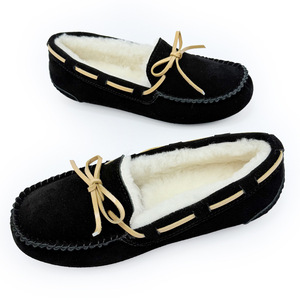 Stivali da neve bassi da donna in pelle bovina integrata Lefu, nuovi, caldi, invernali, con fodera in lana e punta tonda, all'ingrosso, personalizzabili in fabbrica - Product Image 3