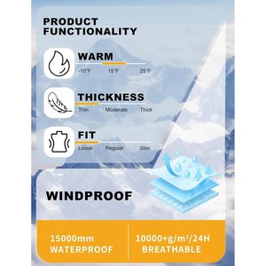 กางเกงสโนว์บอร์ด Gso Snow รุ่น Unisex น้ำหนัก 220 กรัม ผลิตจากโพลีเอสเตอร์และไนลอน กันน้ำ ระบายอากาศได้ดี กันลม เหมาะสำหรับเล่นสกี - Product Image 6