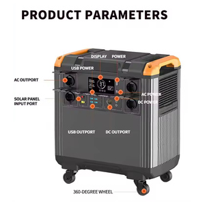 Station d'alimentation portable 3000W 110V/220V, source solaire pour voiture, pour le camping avec contrôleur MPPT et batterie lithium-ion - Product Image 5