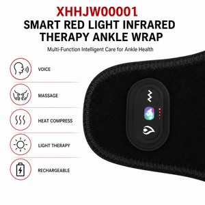 Enveloppe de cheville <span class=keywords><strong>sans</strong></span> <span class=keywords><strong>fil</strong></span> portable avec 36 LED 660nm 850nm <span class=keywords><strong>pour</strong></span> thérapie intelligente par lumière rouge et infrarouge <span class=keywords><strong>pour</strong></span> le soin des pieds et des chevilles - Product Image 4