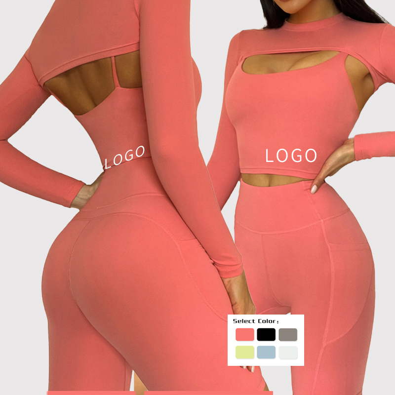 High Quality Gym Yoga Workout Sets For Women Solid Plus Size Fitness Activewear Ropa Deportiva Tendencia For Sport Fitness