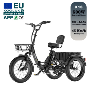 KOOLUX X13 EU <b>Dropshipping</b> 20" Fat Tire Alloy Steel Frame Electric Bike 500W Hydraulic Brakes 48V 14.5Ah Adults Foldable Cargo - Product Image 1