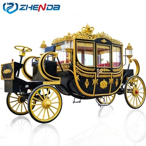 Décoration de Noël Chariot de Cendrillon, Chariot Classique Citrouille, Chariot à Chevaux, Chariot Électrique de Mariage - Product Image 4