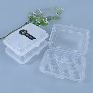 Récipients en plastique nourriture chinoise petits pains cuits à la vapeur tarte aux œufs emballage boîte de rangement emballage antigel à clapet 10 grilles - Product Image 4