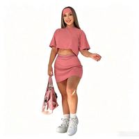 Y2486 Nouvelle arrivée Ensemble jupe décontractée et sportive avec broderie (inclut un pantalon de sécurité)