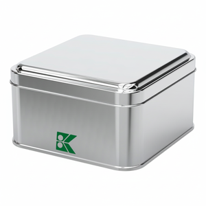 Square 250 Lt Tin Can 87 X 87 X 50 mm Promotional Stationery Watch Box for Textile 0.25 Lt for <b>Packaging</b> <b>Materials</b> - Product Image 2