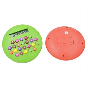 Calculadora de plástico para niños, 8 dígitos, hamburguesa redonda, bolsillo colorido, para promoción - Product Image 6