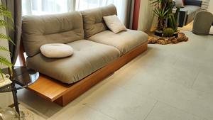 Paquet de siège nuage en tissu de bûche japonaise canapé petit salon sol de rangement tatami en bois massif nordique personnalisé - Product Image 2