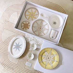 Bone China Design Variety Charge Dessert Dinner Plates Gold Patterned Edge Porcelain Bone China Ceramic <b>Dinnerware</b> - Product Image 2