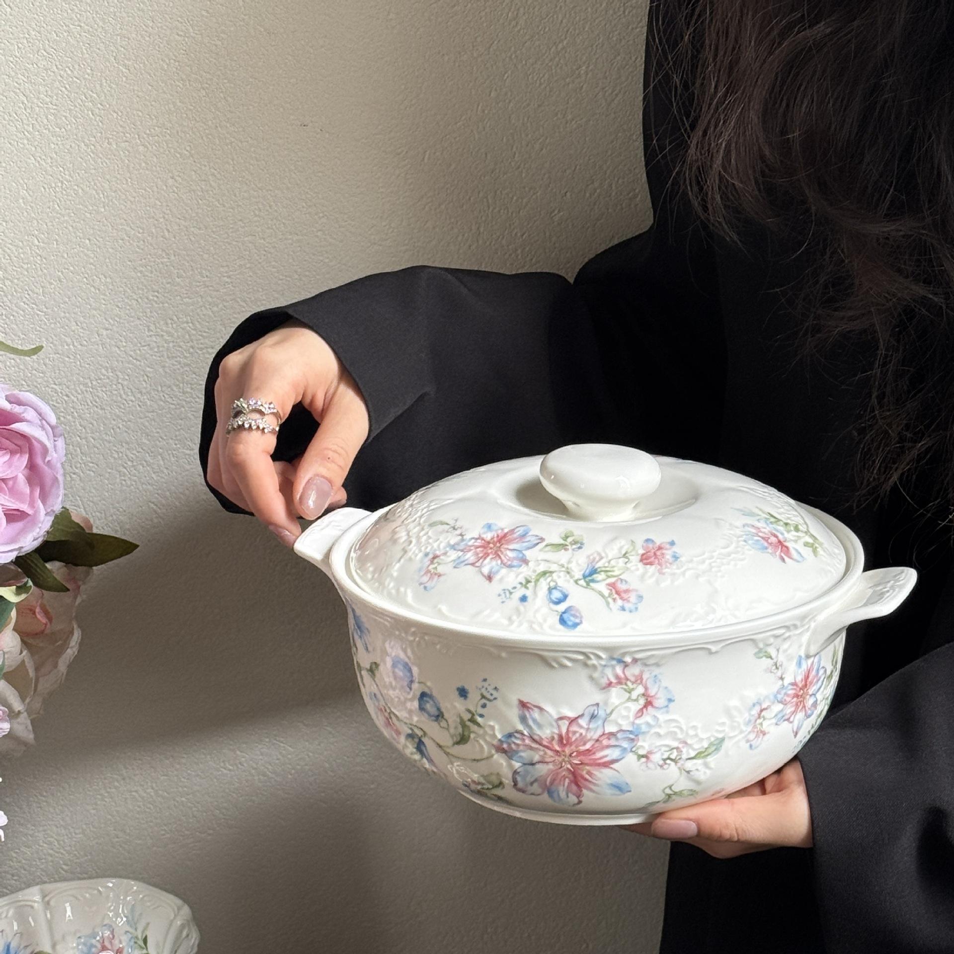 Double-ear soup bowl: 25*20*12