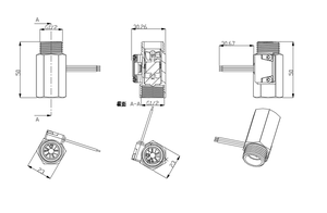 เซ็นเซอร์วัดการไหลแบบทองเหลือง G1/2'' BSP แบบกังหัน 1-25 ลิตร/นาที  พร้อมสัญญาณพัลส์  IP65 กันน้ำ สำหรับเครื่องจำหน่ายสินค้าอัตโนมัติและเครื่องจ่ายเครื่องดื่ม - Product Image 4