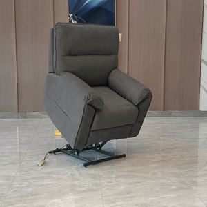 Modern Electric Recliner Chair with <b>Padded</b> Arms Fabric Upholstery Metal Frame Power Recline Feature for Home Use - Product Image 1