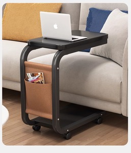 Table <span class=keywords><strong>console</strong></span> minimaliste moderne |   Petit <span class=keywords><strong>meuble</strong></span> de salon roulant en bois et acier carbone pour chambre et rangement de canapé - Product Image 6