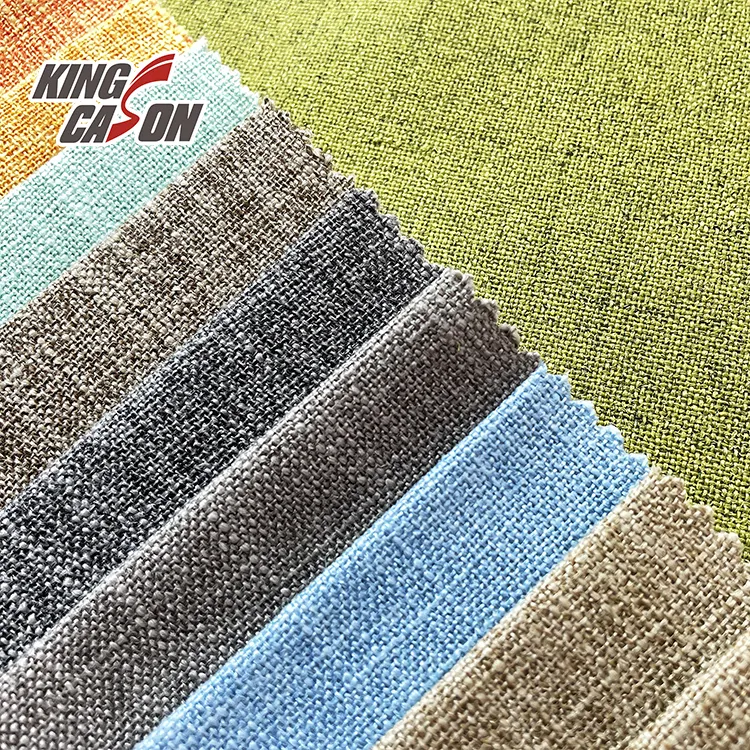 Kingcason kain beludru Linen tekstil rumah Pelapis Sofa poliester 100% untuk Sofa ruang tamu