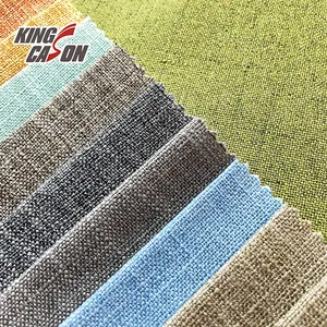 Kingcason sofá de linho 100% poliéster, estofado têxtil holland tecido de veludo para sala de estar