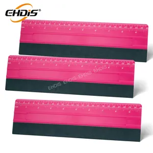 Ehdis Custom Logo Pink Long Car Vinyl Wrap Window Tint Cleaning Squeegee Felt