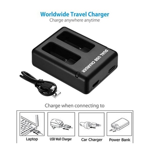Kampho ช่องเสียบแบตเตอรี่ AHDBT-501คู่สำหรับ <span class=keywords><strong>GoPro</strong></span> HERO 5 6 7 <span class=keywords><strong>8</strong></span> HERO5กล้องสีดำ - Product Image 5