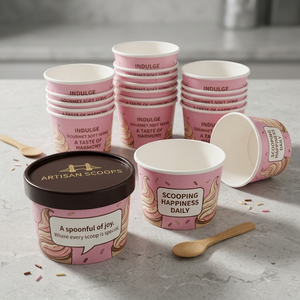 3oz 4oz 5oz 6oz 8oz 10oz 12oz 16oz 20oz 24oz 26oz 32oz Brand Print Ice Cream <b>Cup</b> Wholesale Hot Sale Ice Cream Paper <b>Cup</b> - Product Image 2