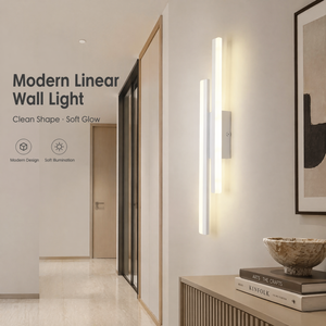 Applique murale LED linéaire moderne en métal et acrylique, pour intérieur, chambre, couloir, maison, 14W CCT 3000K 4500K 6000K - Product Image 2