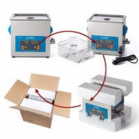 Nettoyeur à ultrasons commercial VGT-1990QT électrique 200W avec minuterie, réservoir en acier inoxydable 9L, pour appareils dentaires et bijoux, 40kHz