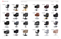 Chaise de coiffure en cuir PVC blanc, réglable en hauteur avec vérin à gaz, base à roulettes chromée, tabouret de salon