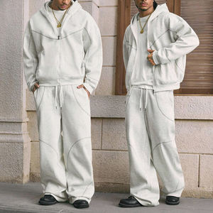 KIingSen Conjunto de Sudadera con Capucha y Pantalones Holgados de Felpa Francesa para Hombre, Bordado Personalizado, Estilo Urbano de Invierno - Product Image 3