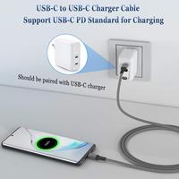 Kabel pengisi daya Usb Bio 3,3 kaki 6 kaki 10 kaki, kabel pengisi daya Usb Tipe C ke C kepang 100w Pd Android
