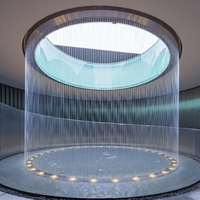 Fontaine d'eau moderne en acier inoxydable pour hôtel Baishui, rideau d'eau numérique à fibres optiques, personnalisable avec divers effets d'eau