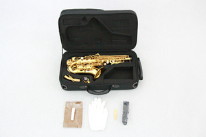 Saxophone soprano professionnel de haute qualité, embouchure en bakélite courbée, couleur or, <span class=keywords><strong>saxo</strong></span> soprano courbé - Product Image 5
