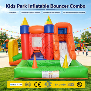 Château gonflable commercial en PVC très populaire pour les fêtes d'enfants, château de saut gonflable d'extérieur avec toboggan - Product Image 1